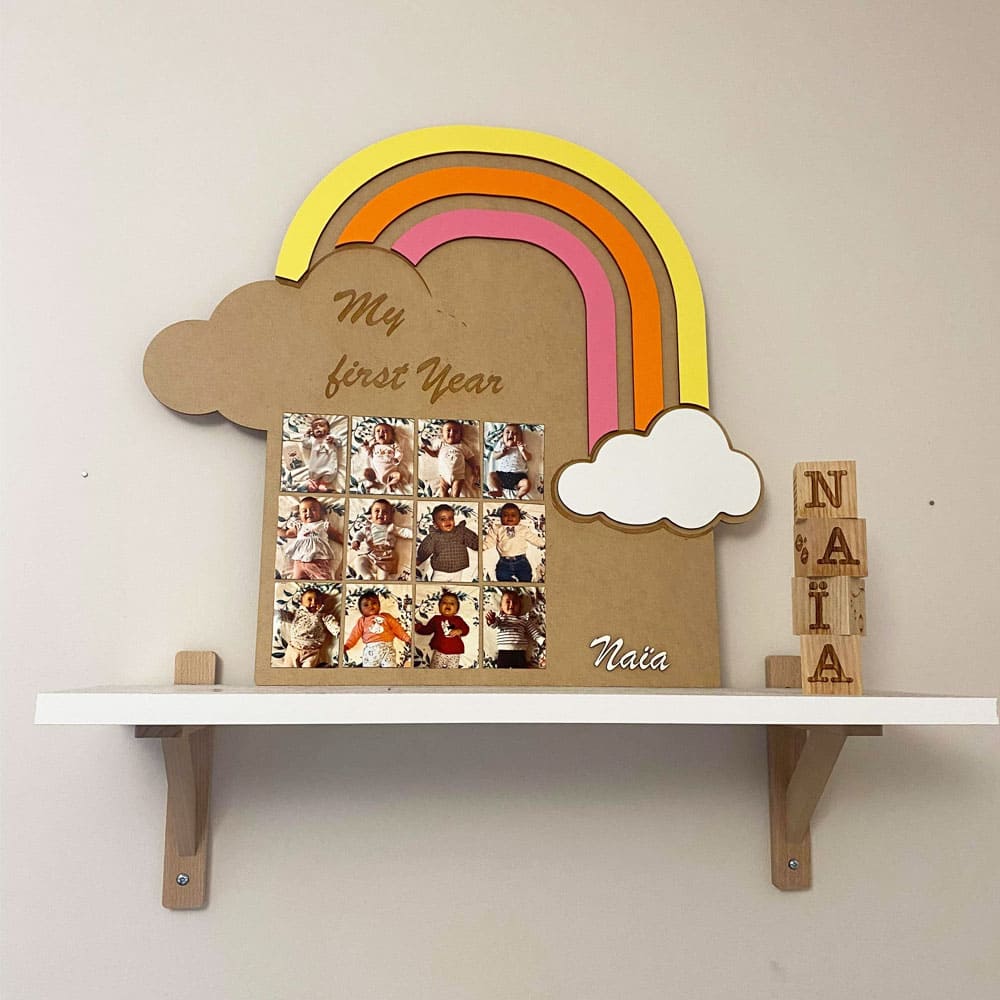 Panneau 1ère année-Arc en ciel