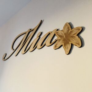 Prénom mural-fleur de tiaré